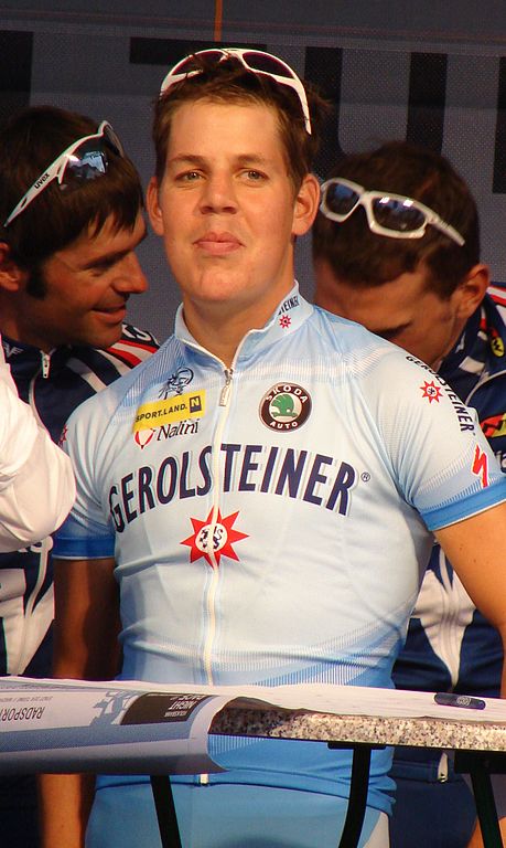 What is the name of this professional cyclist?