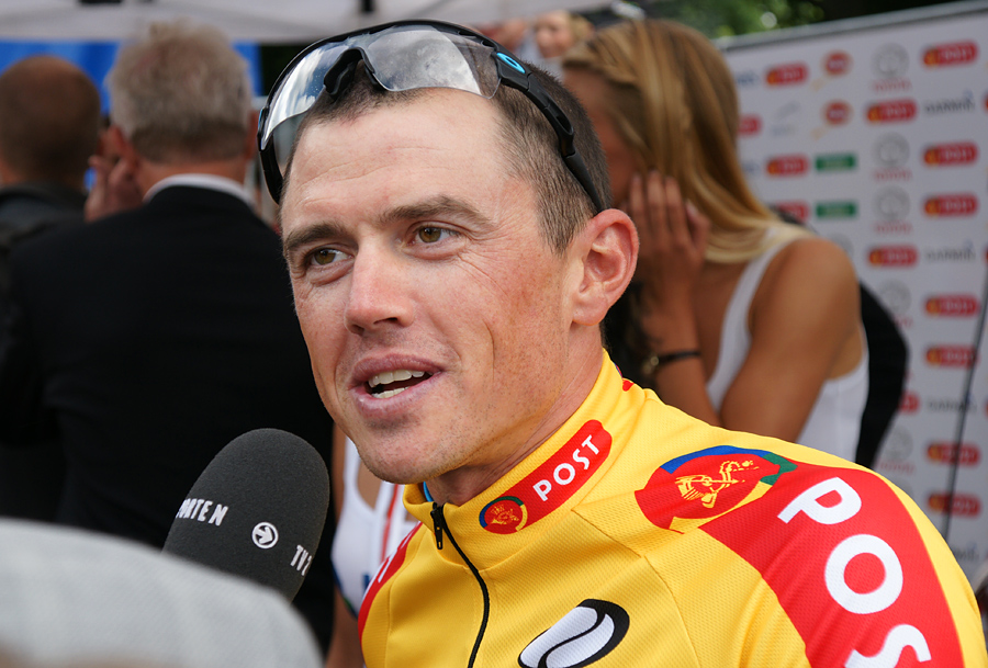 What is the name of this professional cyclist?
