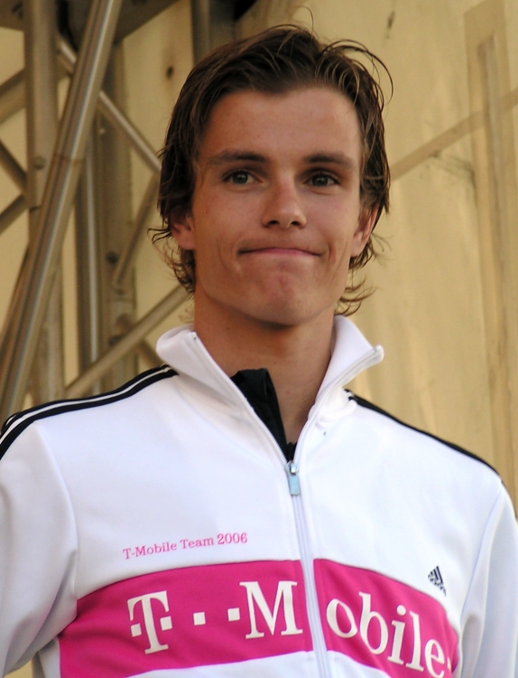 What is the name of this professional cyclist?