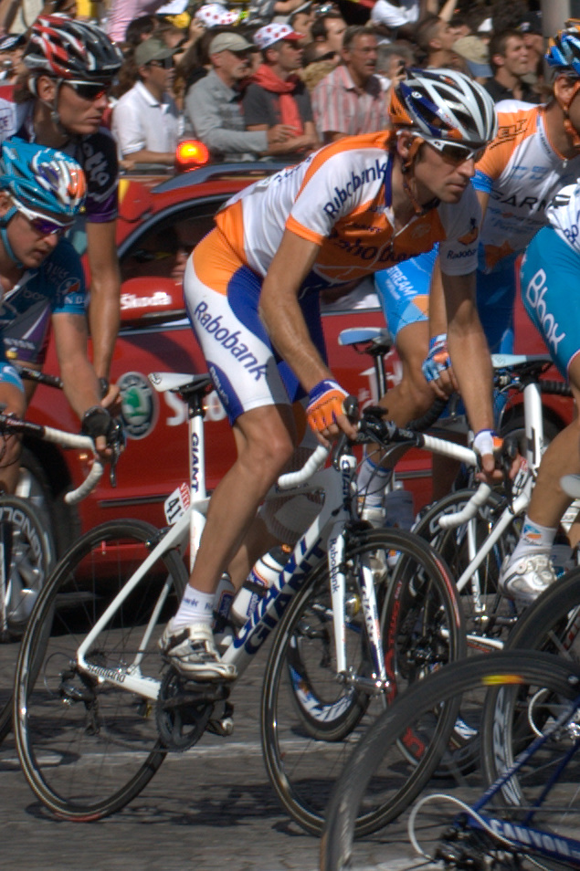 What is the name of this professional cyclist?