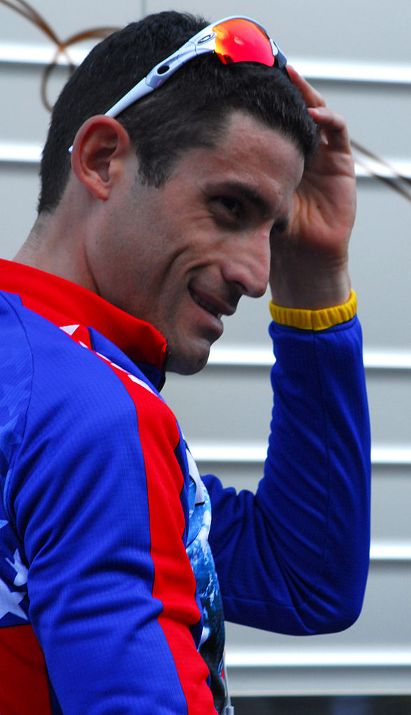 What is the name of this professional cyclist?