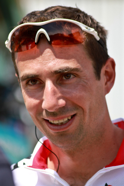 What is the name of this professional cyclist?