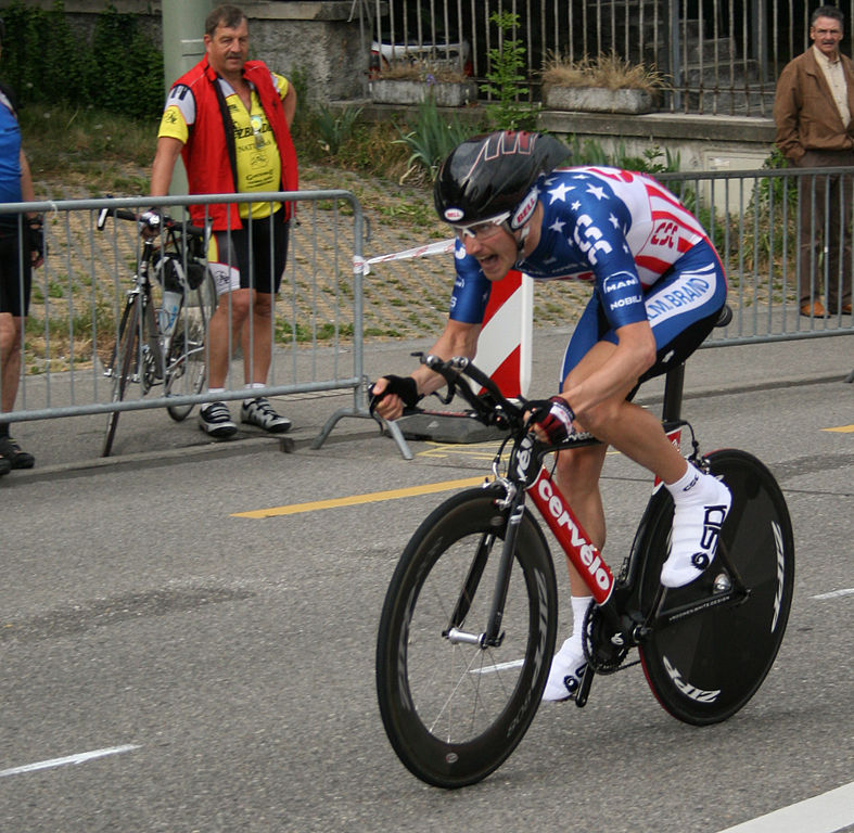 What is the name of this professional cyclist?