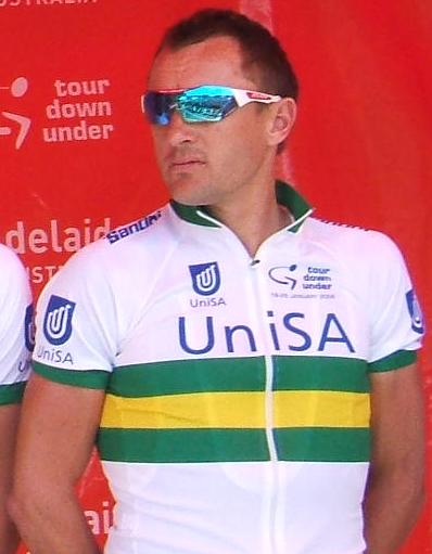 What is the name of this professional cyclist?