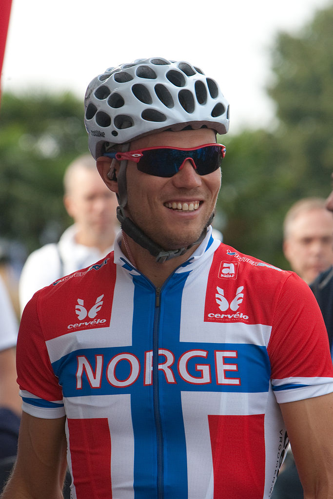 What is the name of this professional cyclist?