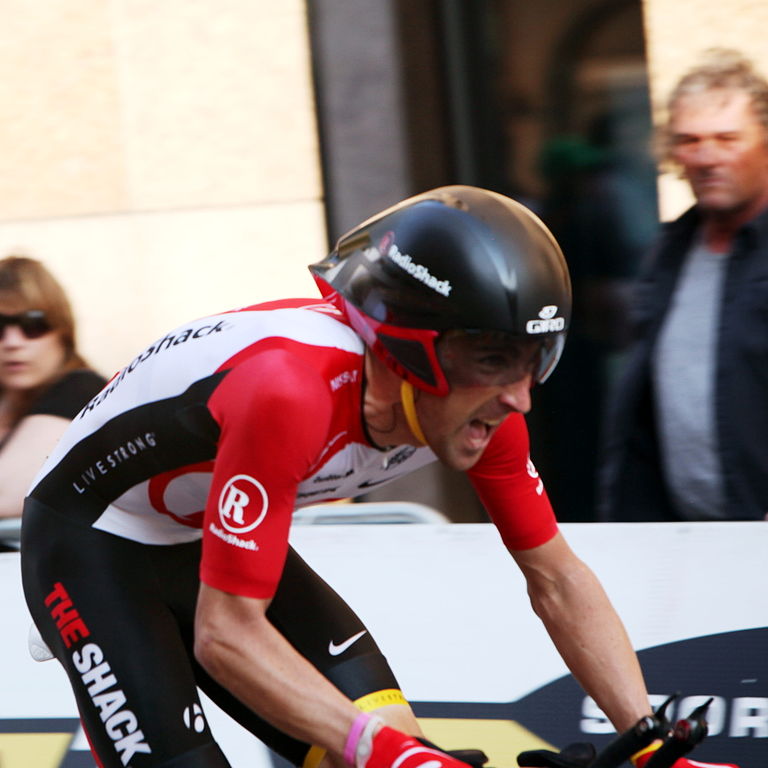 What is the name of this professional cyclist?