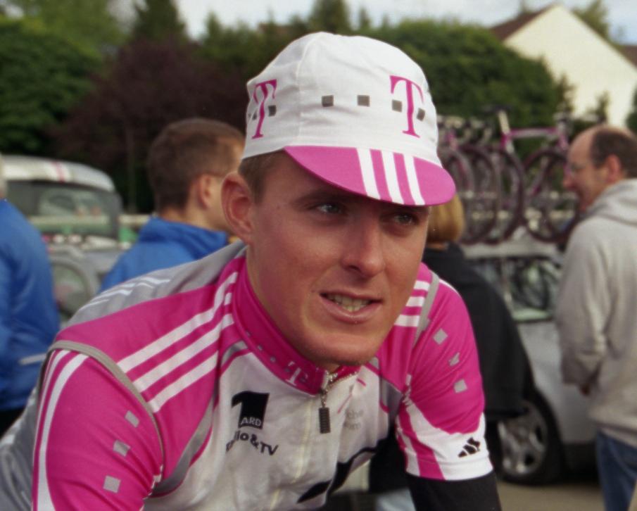 What is the name of this professional cyclist?