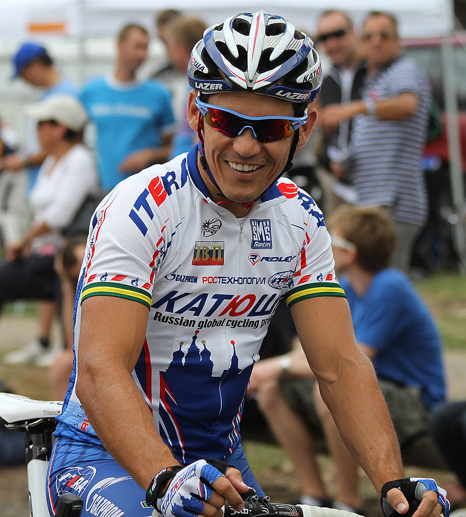 What is the name of this professional cyclist?