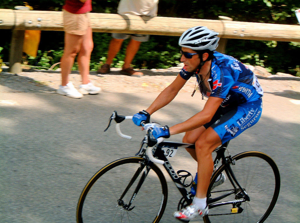What is the name of this professional cyclist?