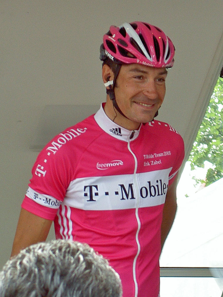 What is the name of this professional cyclist?