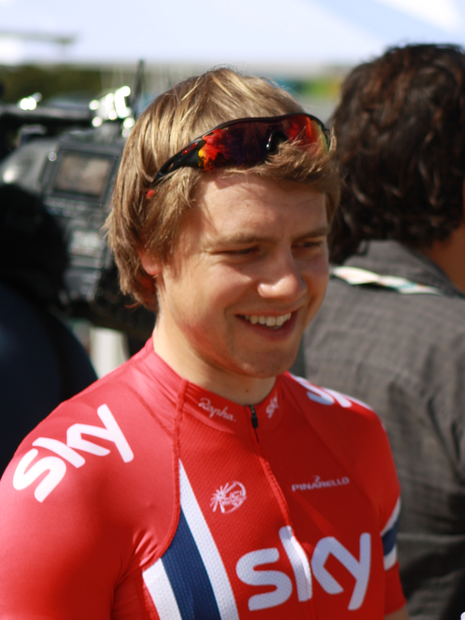 What is the name of this professional cyclist?