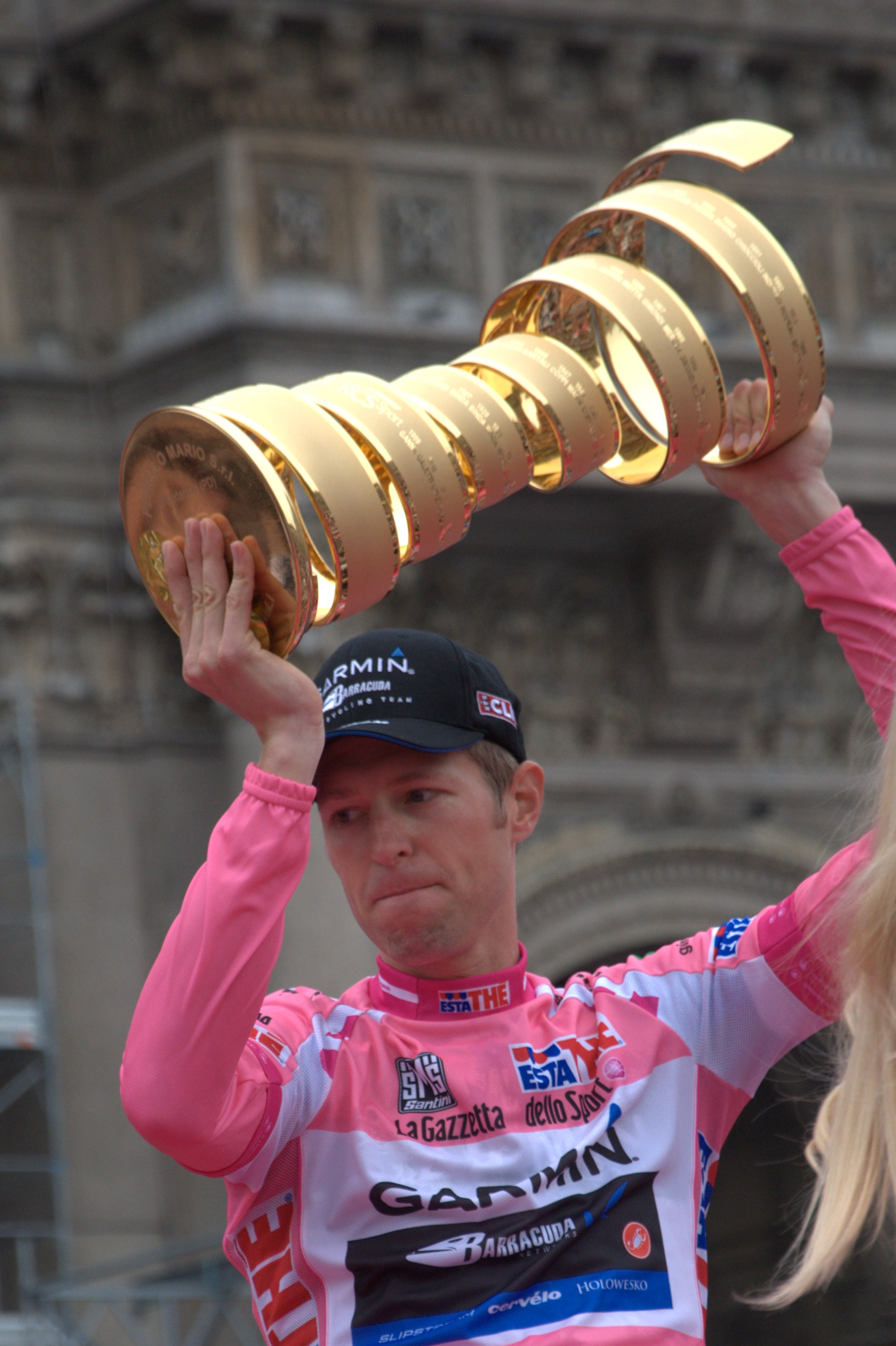 What is the name of this professional cyclist?
