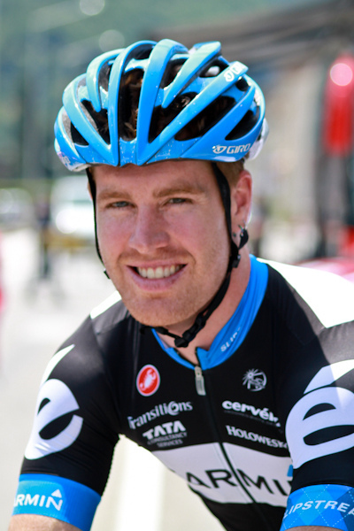 What is the name of this professional cyclist?