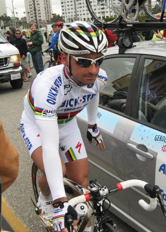 What is the name of this professional cyclist?