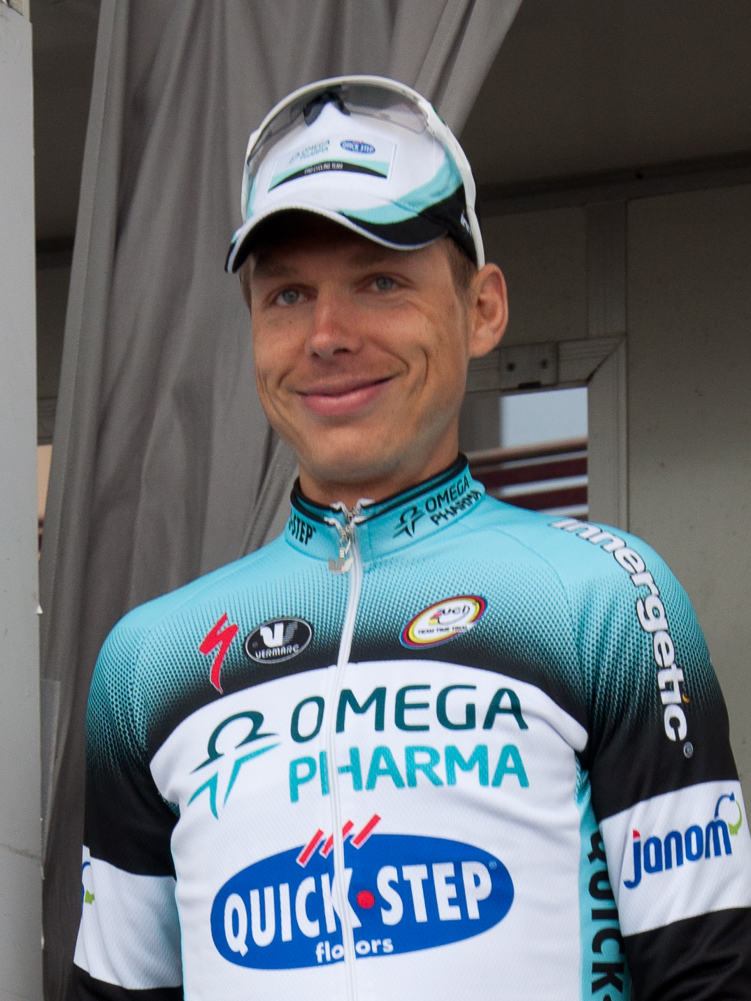 What is the name of this professional cyclist?
